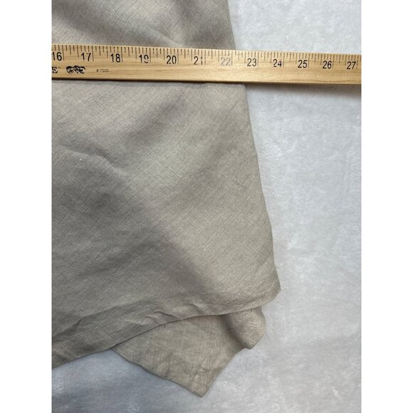 J.Jill Love Linen Tunic Top‎ Womens Small Beige Asymmetrical Hem Long Sleeve - Picture 6 of 7